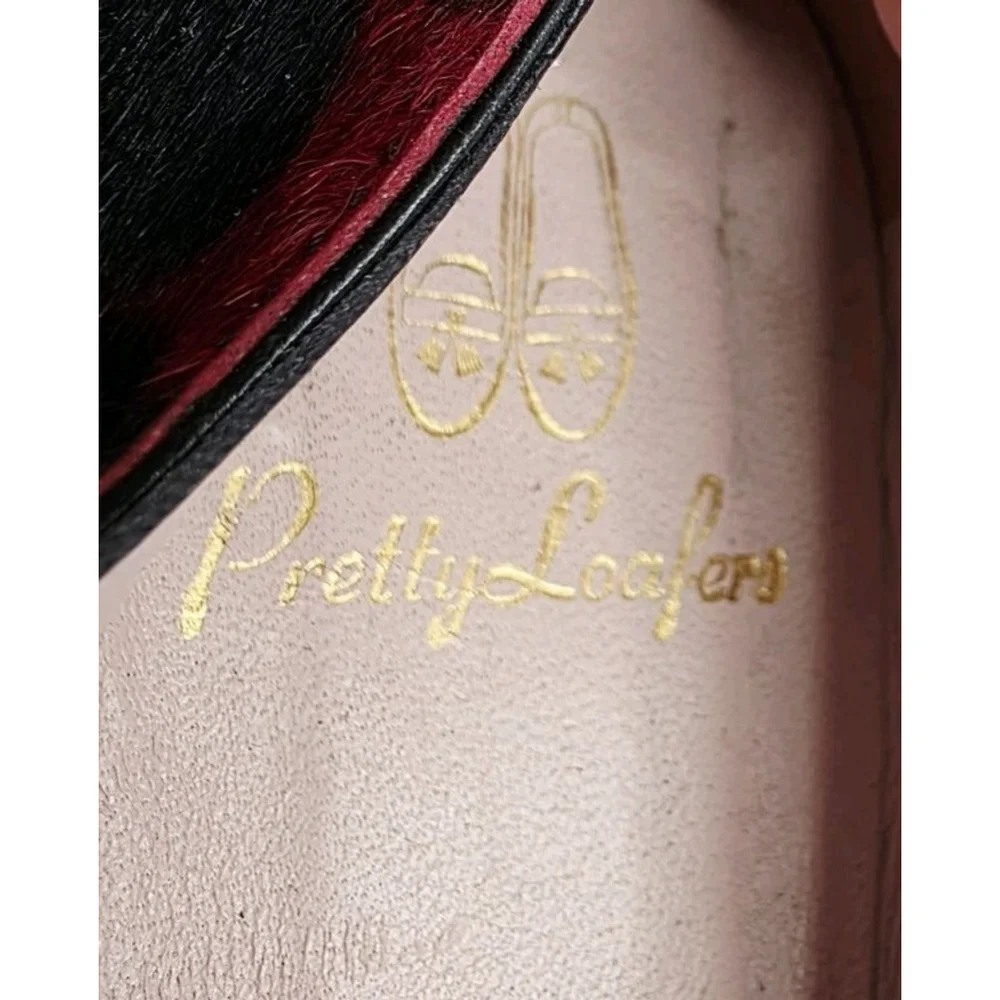 Pretty Loafers Ballerinas Flats Red Cheetah Print Pointed Toe Women's Size 5.5